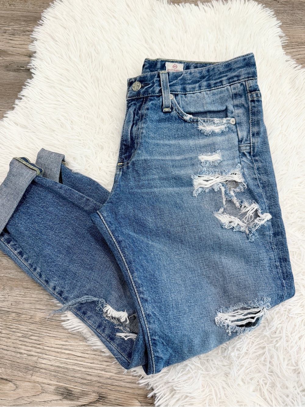 Adriano Goldschmied Beau Jeans Slouchy Skinny Distressed 27 4